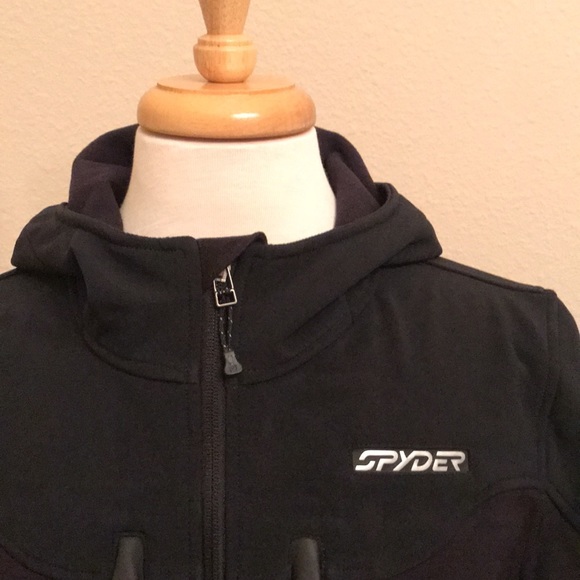 Spyder JACKSON SOFT SHELL Hooded Jacket - Black/Red - Picture 3 of 16